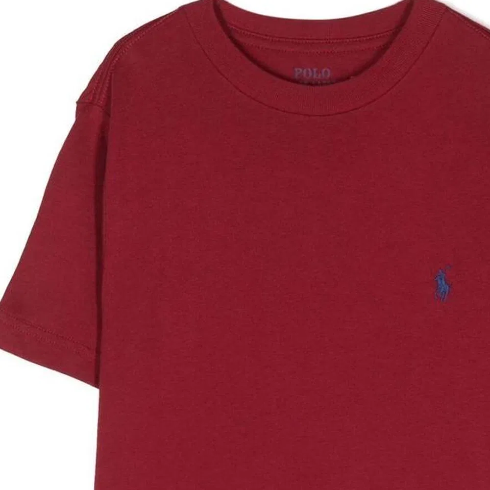 Футболка Polo Ralph Lauren красная детская — фото 4
