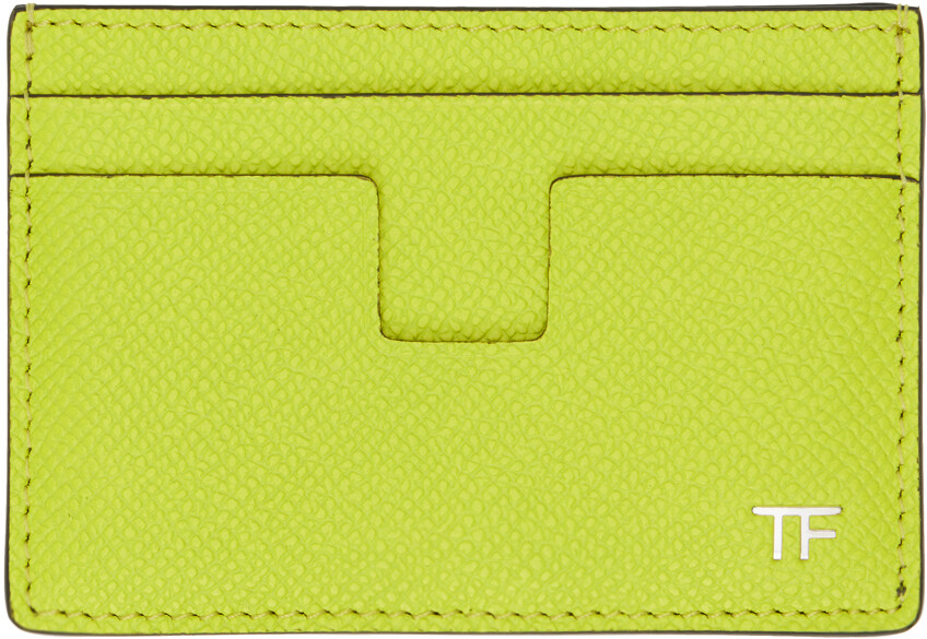 

Классический держатель карт из зеленой кожи TOM FORD