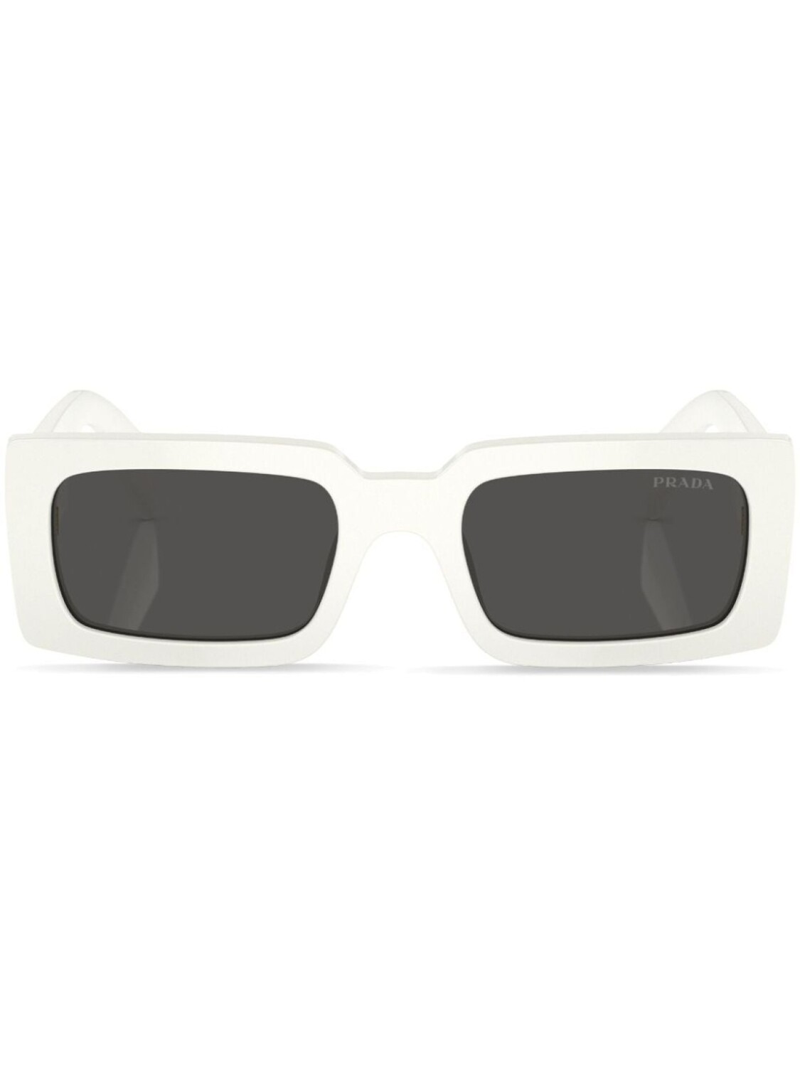 

Prada Eyewear солнцезащитные очки в прямоугольной оправе с логотипом, белый
