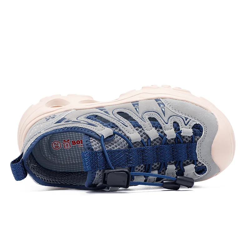 Детские сандалии Breathable Balance Low top BOBDOG, Sky Gray/Navy — фото 3