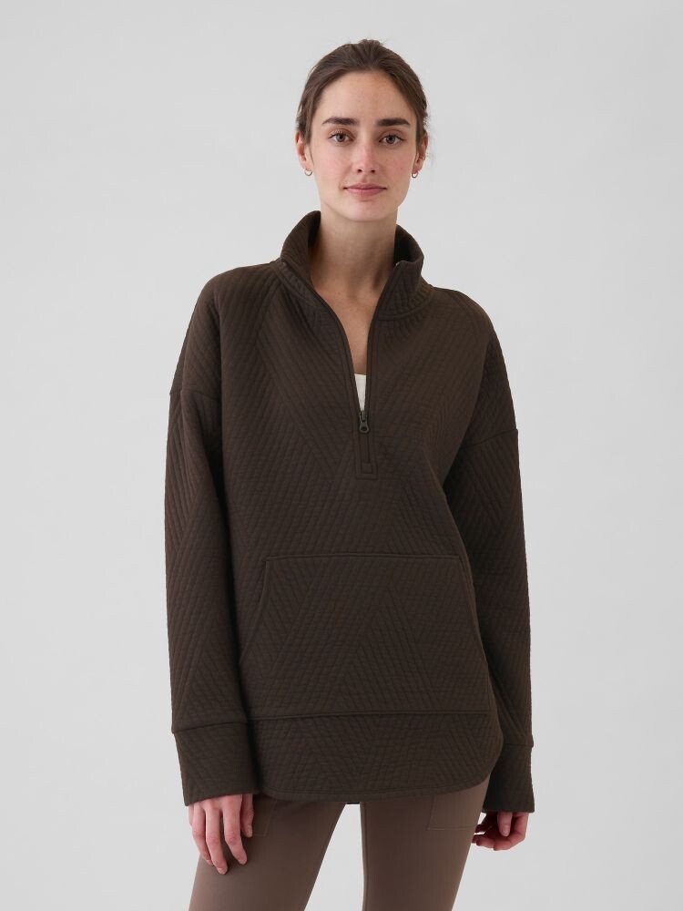 

Стеганый свитер Gap, коричневый