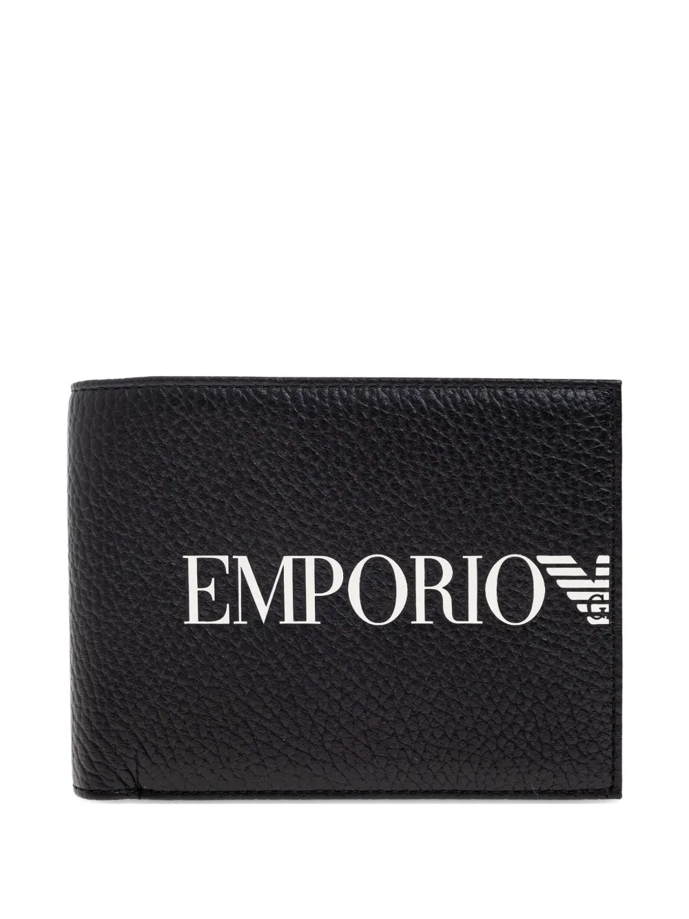 

Кожаный кошелек с логотипом EMPORIO ARMANI, черный