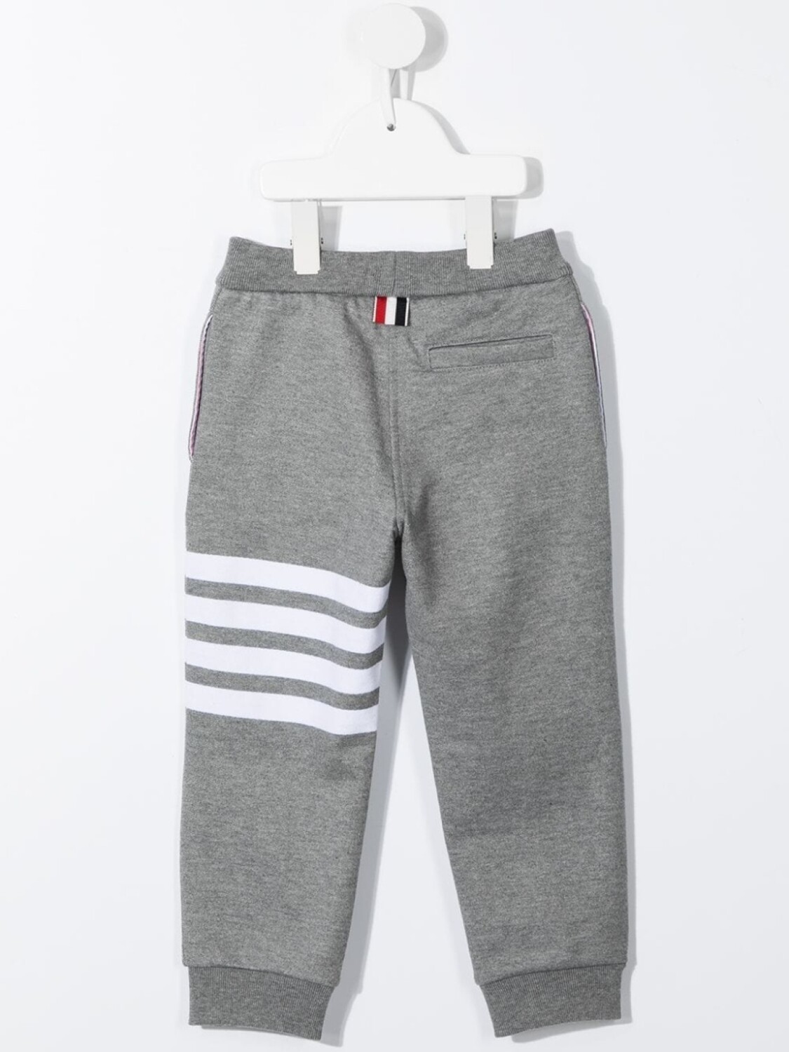 Thom Browne спортивные брюки из джерси с полосками 4-Bar, серый — фото 2