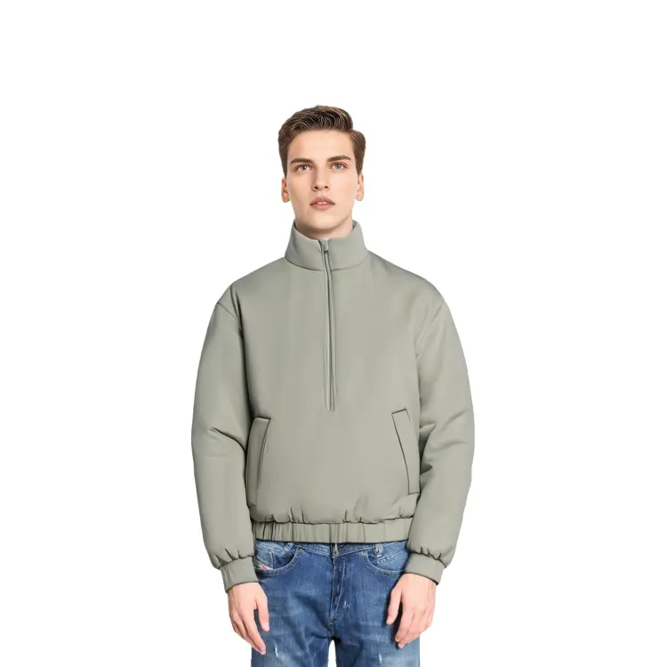 SS23 Стеганая куртка мужская Seal Grey Fear Of God Essentials, серый — фото 4
