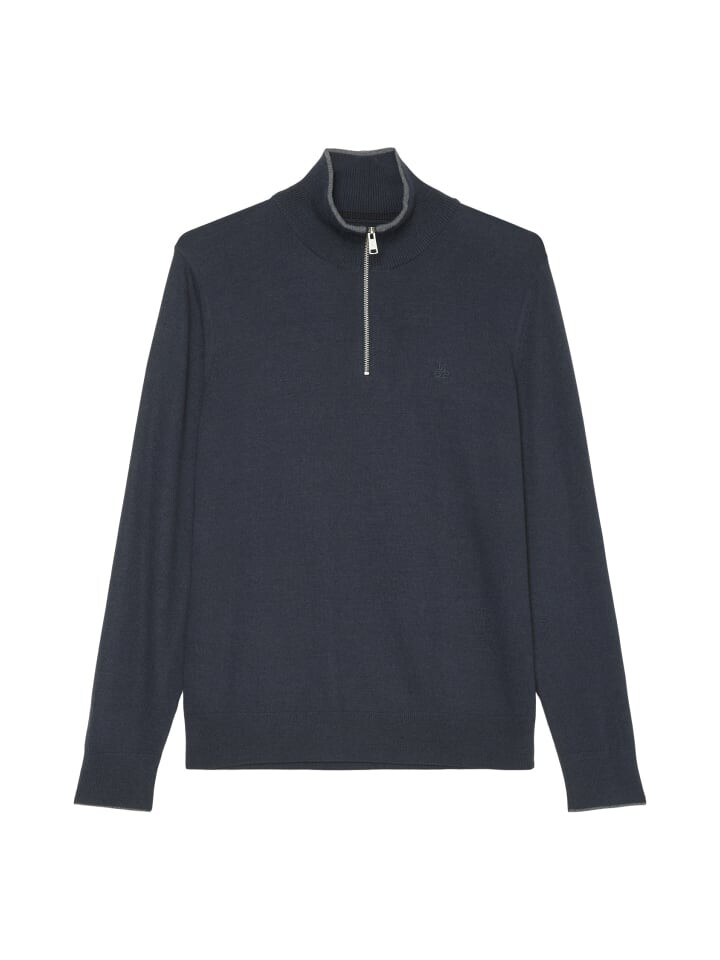

Пуловер Marc O'Polo Troyer regular fit, цвет dark navy