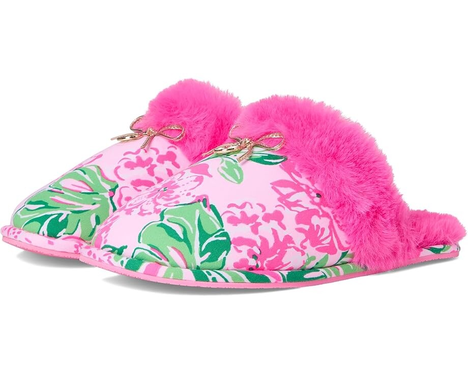 

Шлепанцы Lilly Pulitzer Harte Bow Slippers, цвет Conch Shell Pink Koala La La