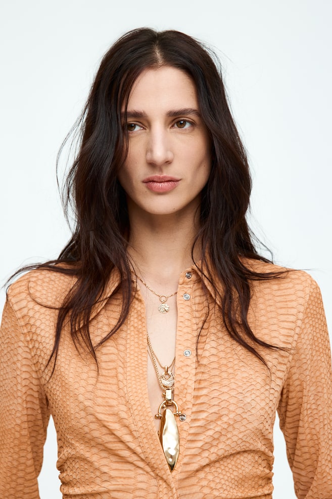 

Блузка из сетки с воланами H&M, мультиколор