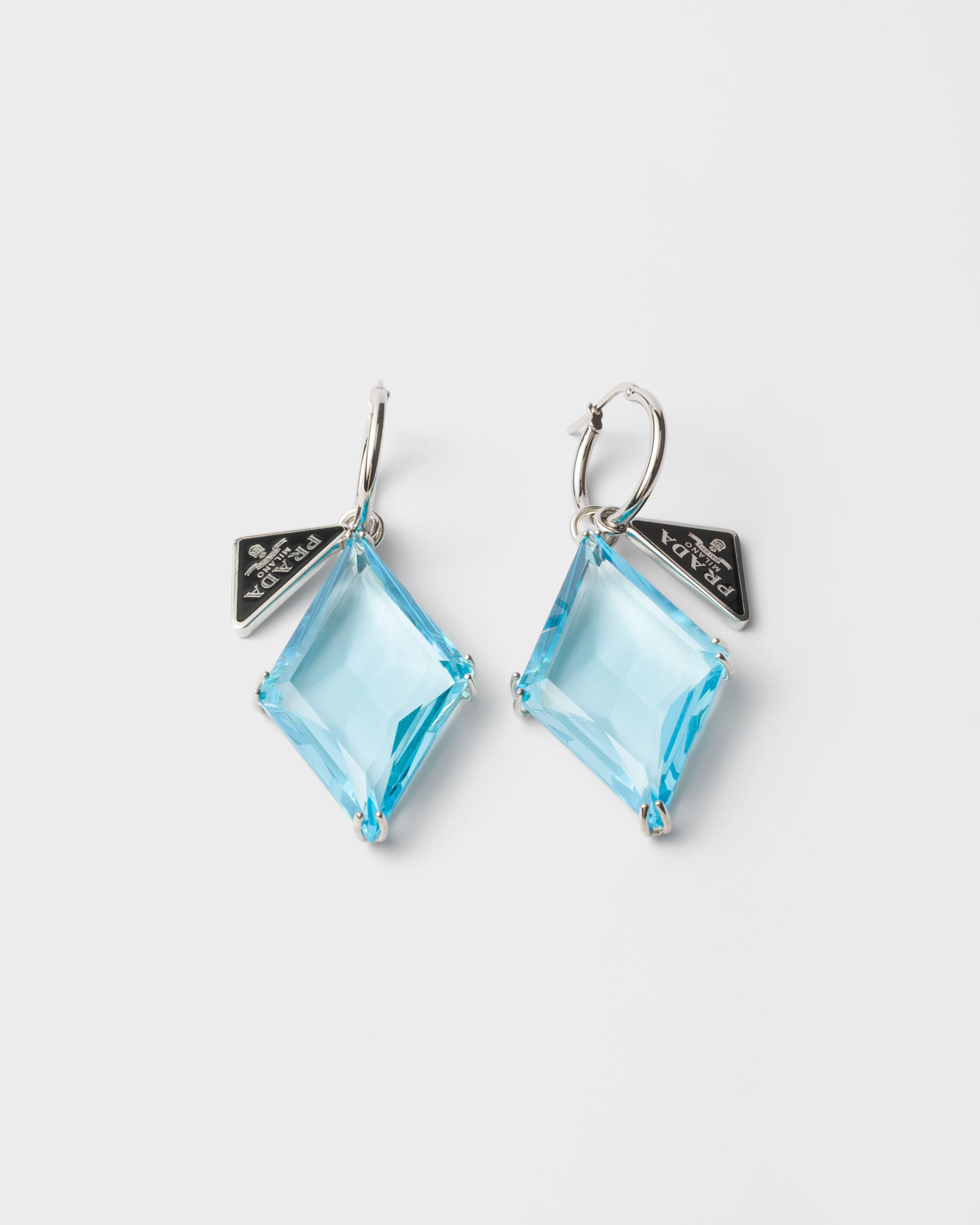 

Серьги из металла и стекла Prada, зеленый