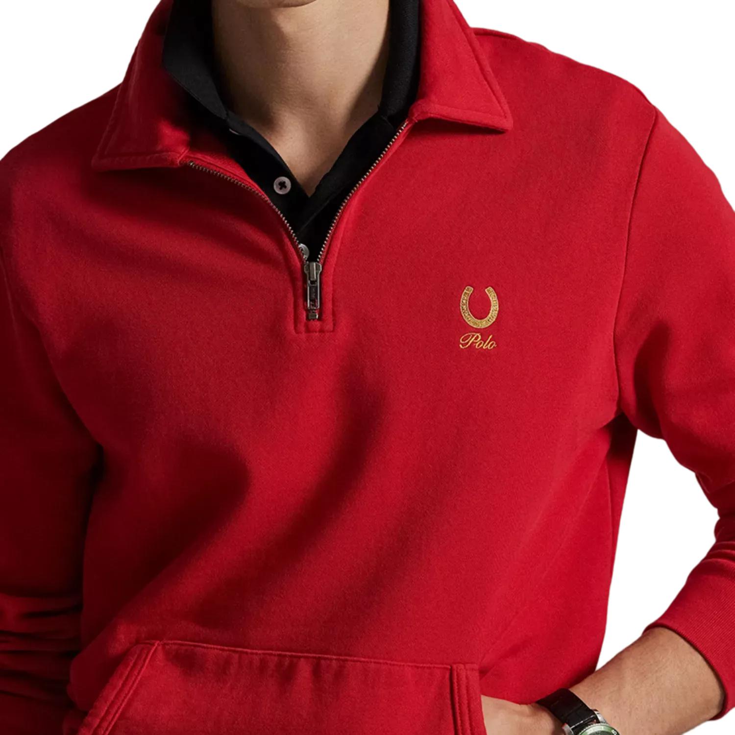 Поло с карманом на молнии Polo Ralph Lauren, new year красный — фото 4