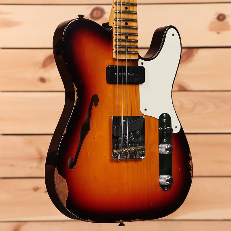 

Электрогитара Fender Custom Shop Limited P90 Thinline Telecaster Relic - Chocolate 3 Tone Sunburst - R125799