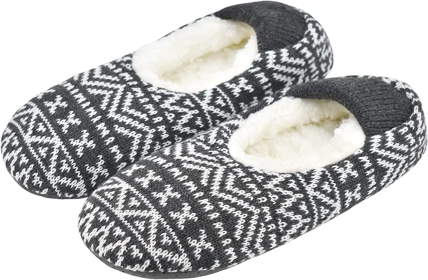 

Мужские уютные мягкие носки-тапочки с нескользящей подошвой, теплые носки-тапочки с захватами для мужчин, пушистые домашние тапочки Vaguku, серый