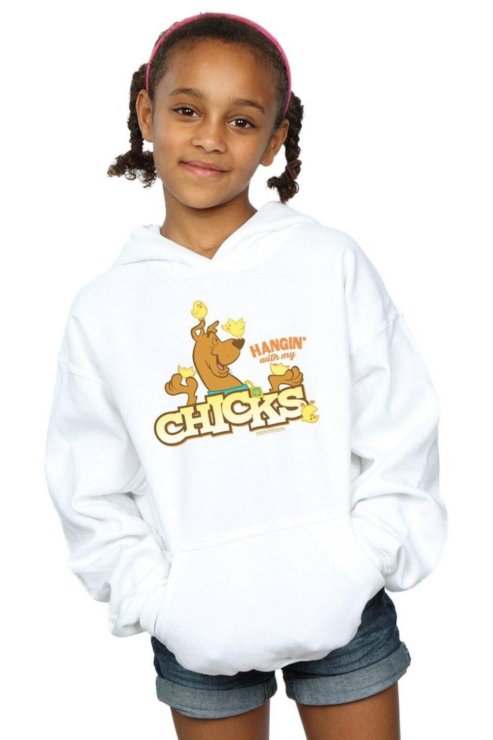 

Толстовка Hangin With My Chicks Scooby Doo, белый