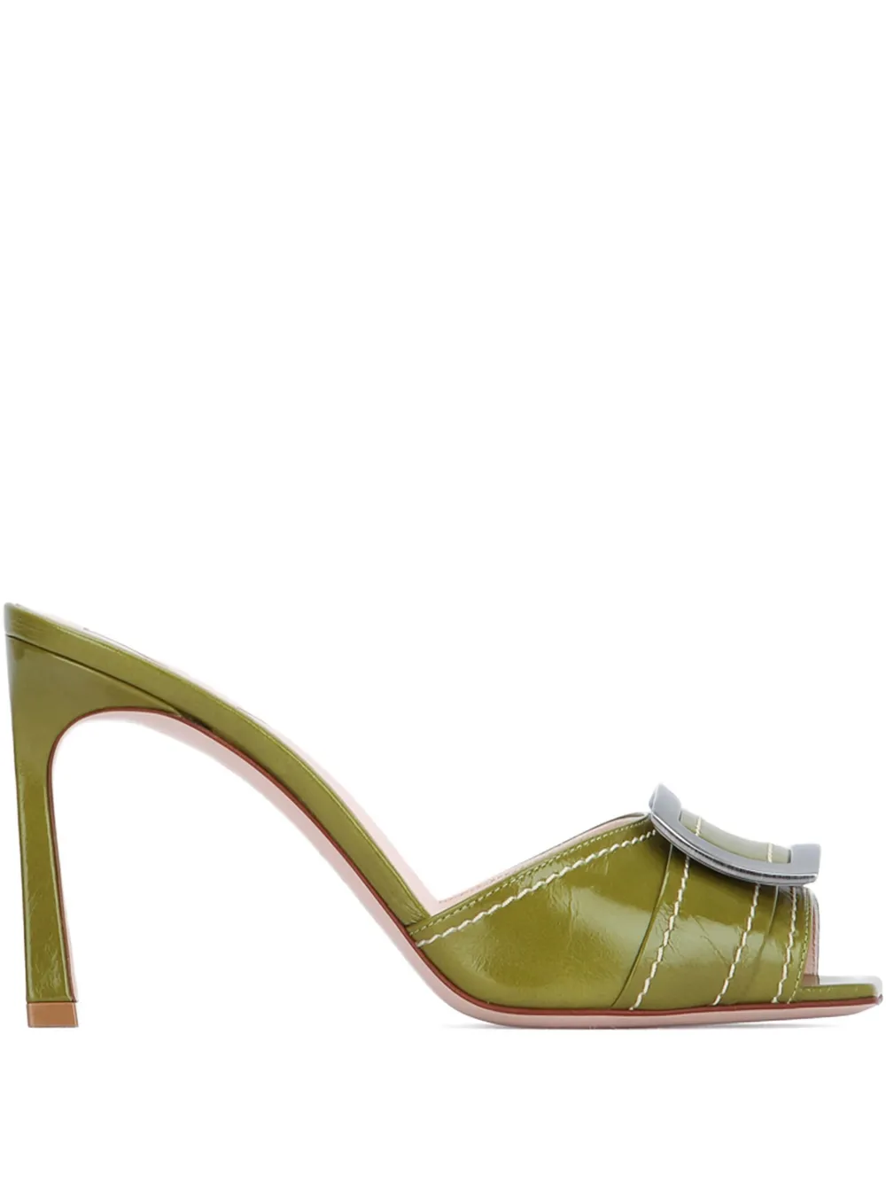 Сандалии Trompette 85 мм Roger Vivier, зеленый