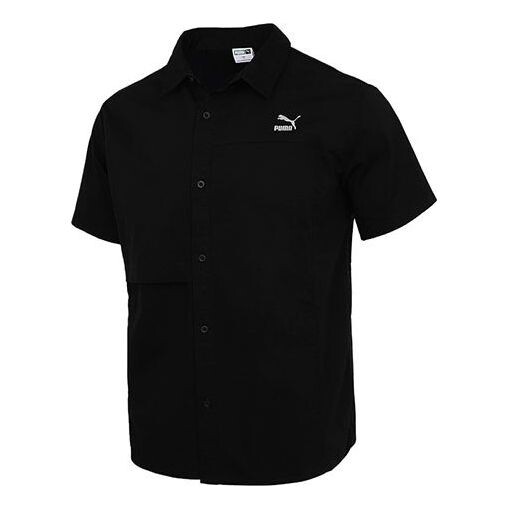 

Рубашка поло classics oversized short sleeve polo shirt 'black' Puma, черный