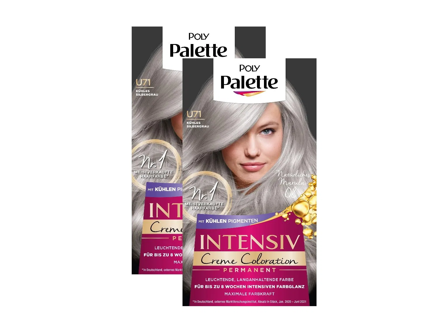 Стойкая крем-краска для волос Poly Palette Intensive Cream Colouration U71 Cool Silver Grey от Schwarzkopf Palette