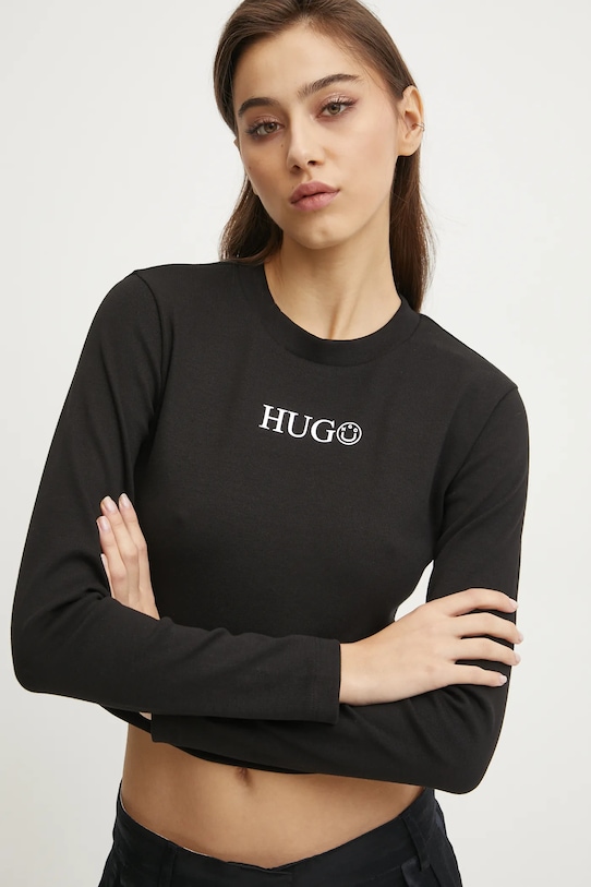 

Лонгслив Hugo Blue, черный