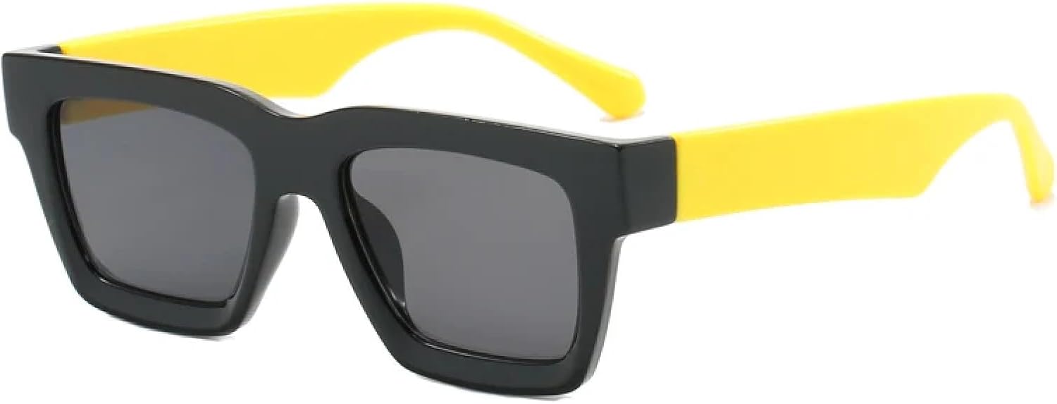 

Солнцезащитные очки с защитой от УФ-излучения UV400 | Легкая оправа | Для женщин и мужчин | Для занятий спортом на открытом воздухе и вождения DSVIGF, Black Grey Yellow