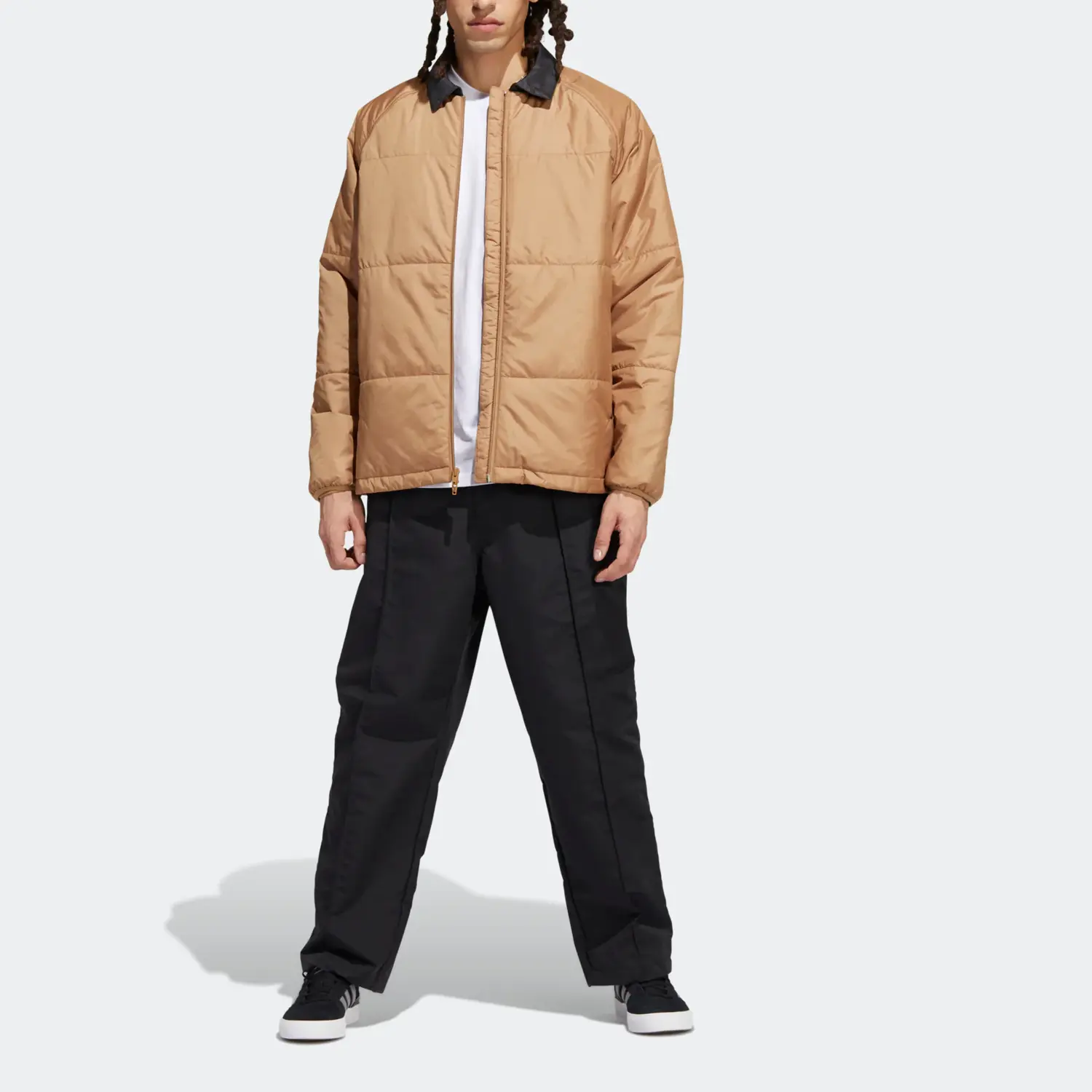 Стеганая куртка унисекс хаки Adidas Originals, желтый — фото 3