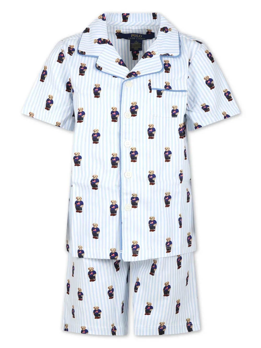 Пижама с принтом Polo Bear POLO RALPH LAUREN KIDS, синий