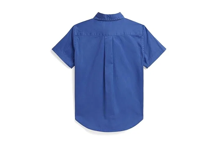 Рубашка Cotton Twill Short Sleeve Polo Ralph Lauren Kids, Modern Royal — фото 2