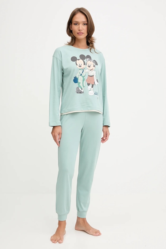 

Хлопковая пижама United Colors Of Benetton, бирюзовый