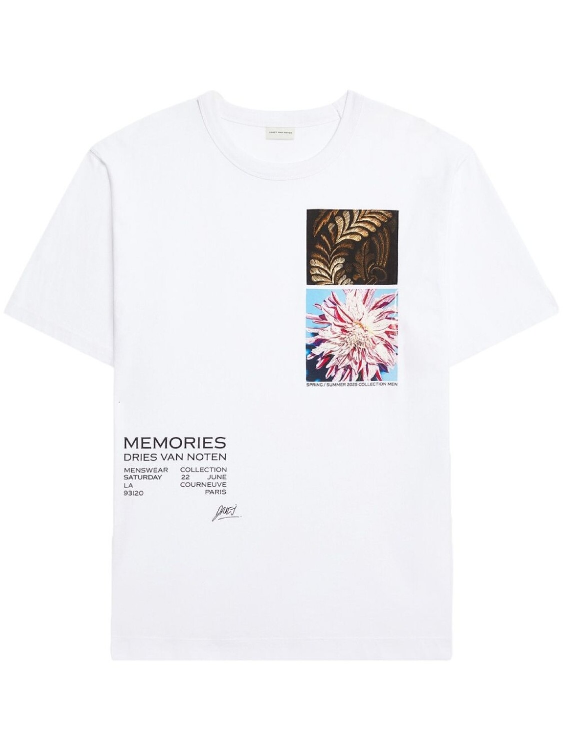 

DRIES VAN NOTEN футболка с принтом Orchids, белый
