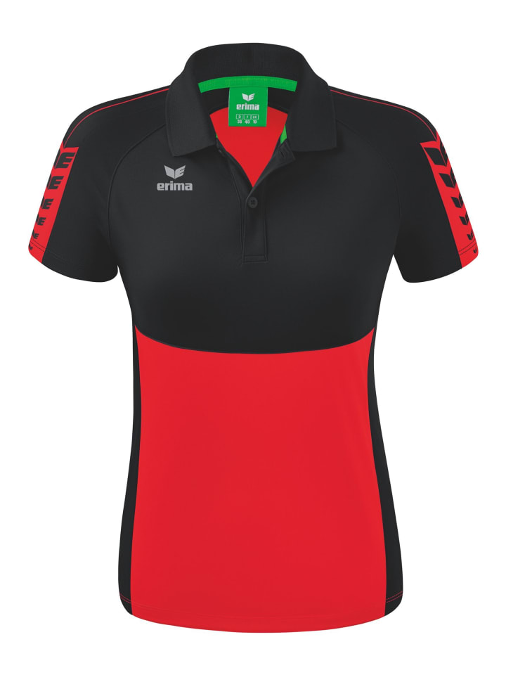 

Erima Женская рубашка-поло Six Wings, красно-черная