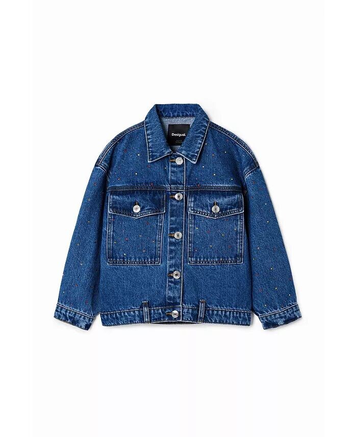

Джинсовая куртка Trucker для девочек Desigual, синий
