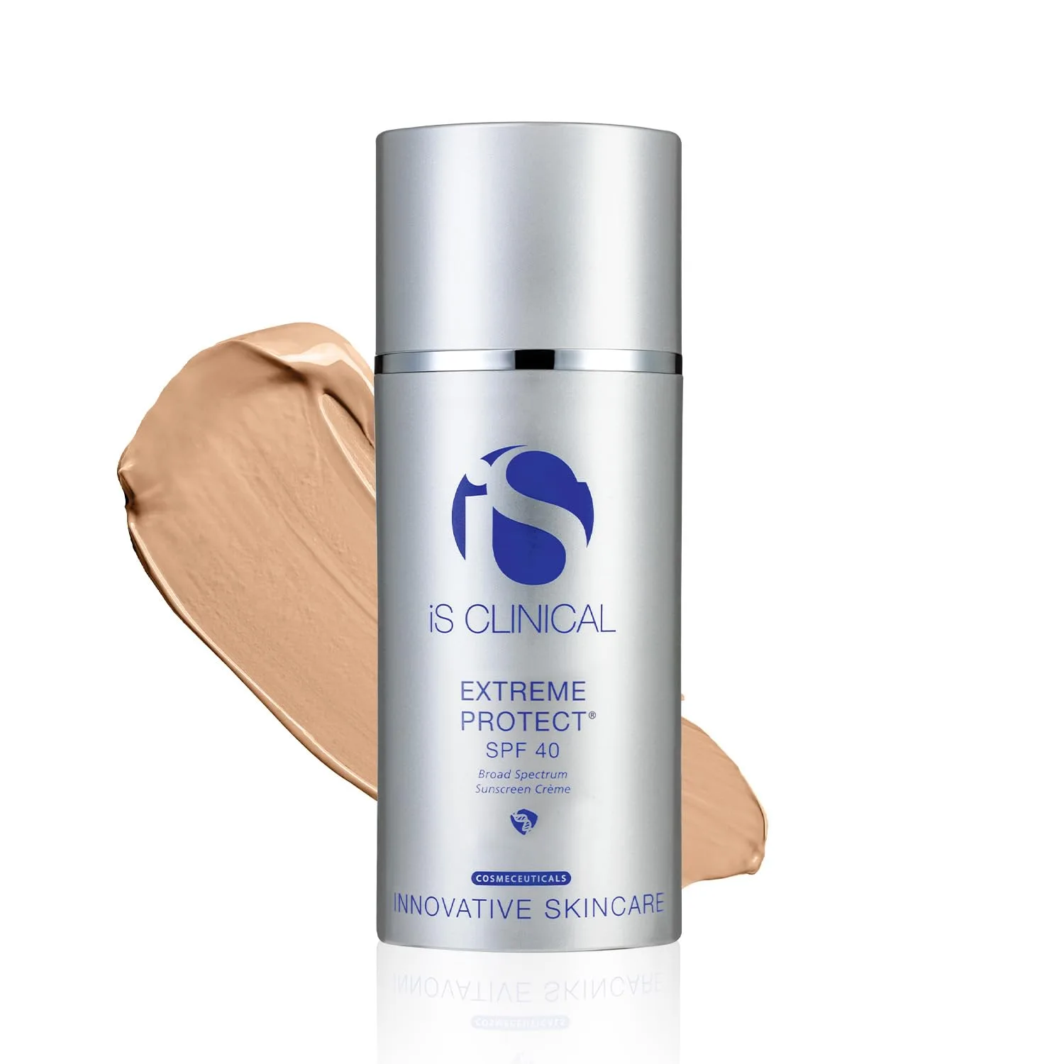 iS CLINICAL Extreme Protect SPF 40, тонирующий солнцезащитный крем; ежедневный увлажняющий крем для лица с SPF; увлажняющий солнцезащитный крем., Medium to dark brown, opaque cream
