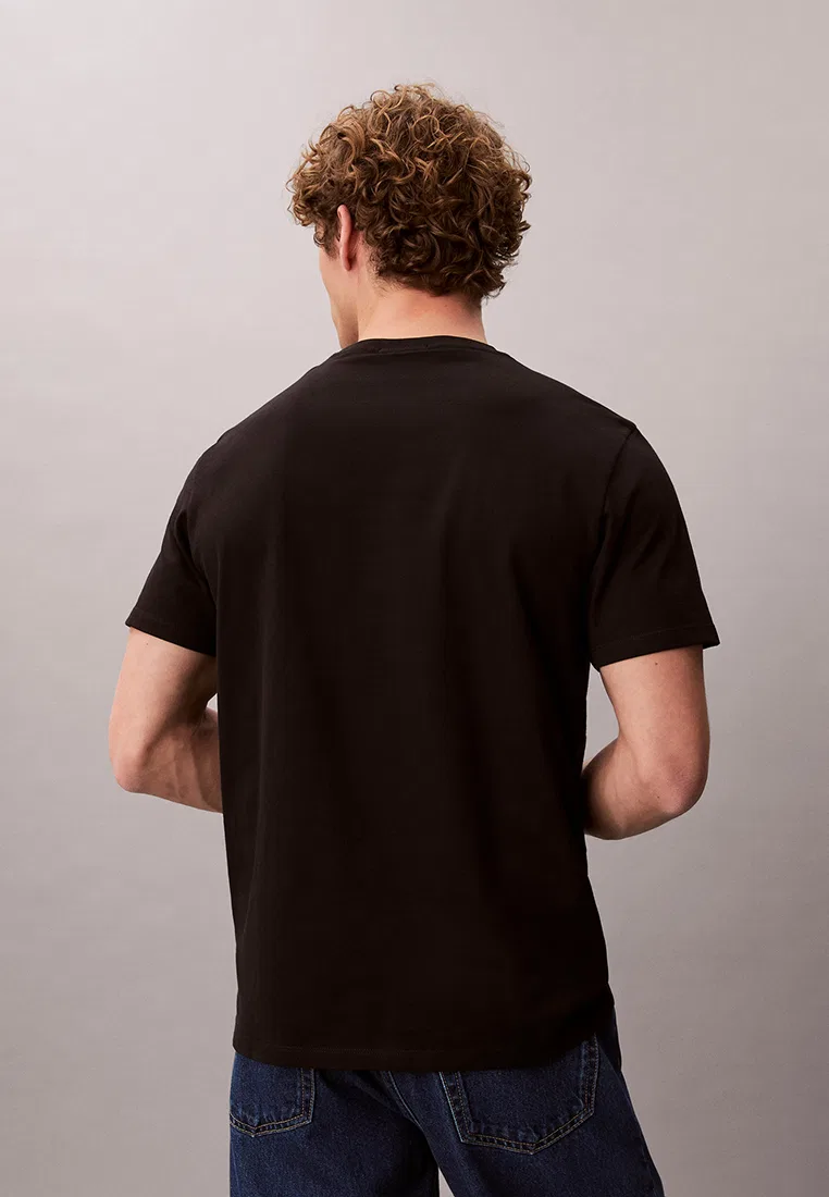 Футболка с коротким рукавом, классический крой, Calvin Klein Jeans, черный — фото 2