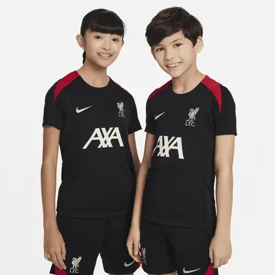

Топ Nike Liverpool FC Strike, цвет Black/Black/Gym Red/Light Orewood Brown