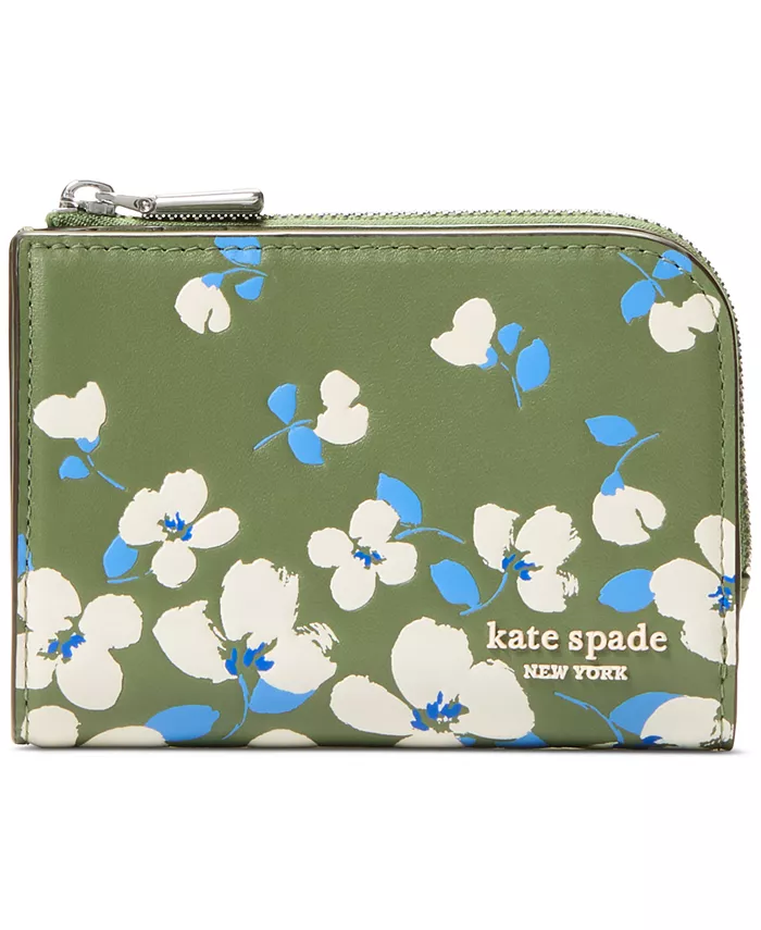 

Девин Кожаный Кошелек Small с Цветочным Принтом kate spade new york, зеленый