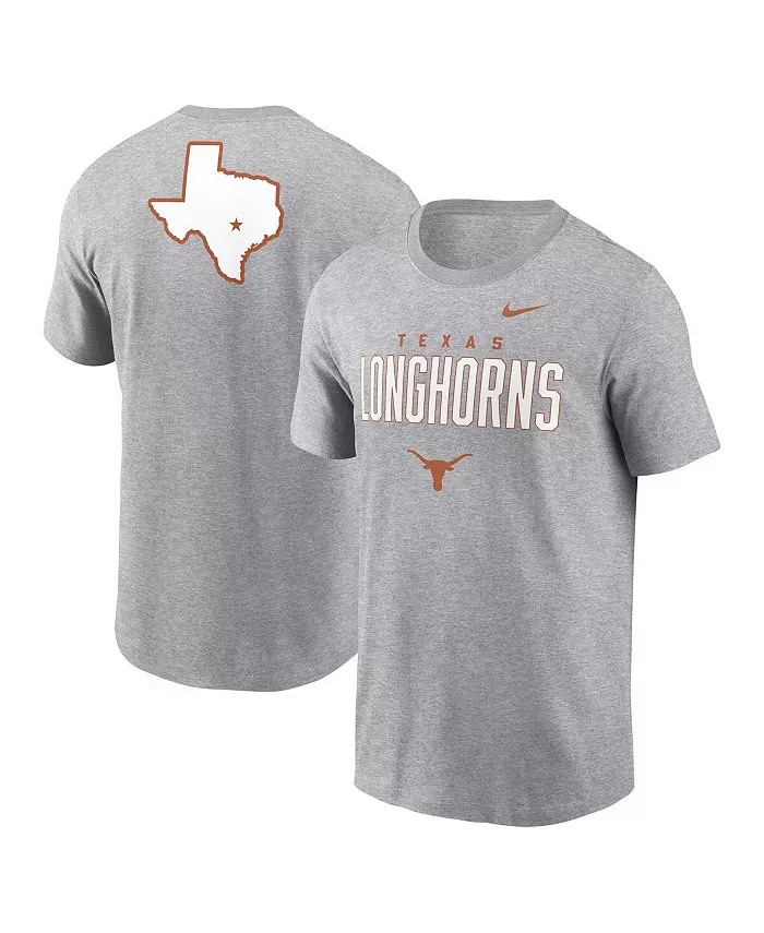 

Мужская футболка Heather Gray Texas Longhorns Campus 2-Hit Primary Mascot Nike