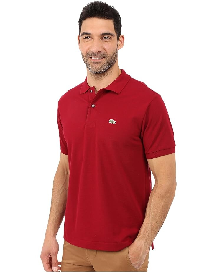 Поло Lacoste L1212 Classic Pique Shirt, цвет Bordeaux — фото 2