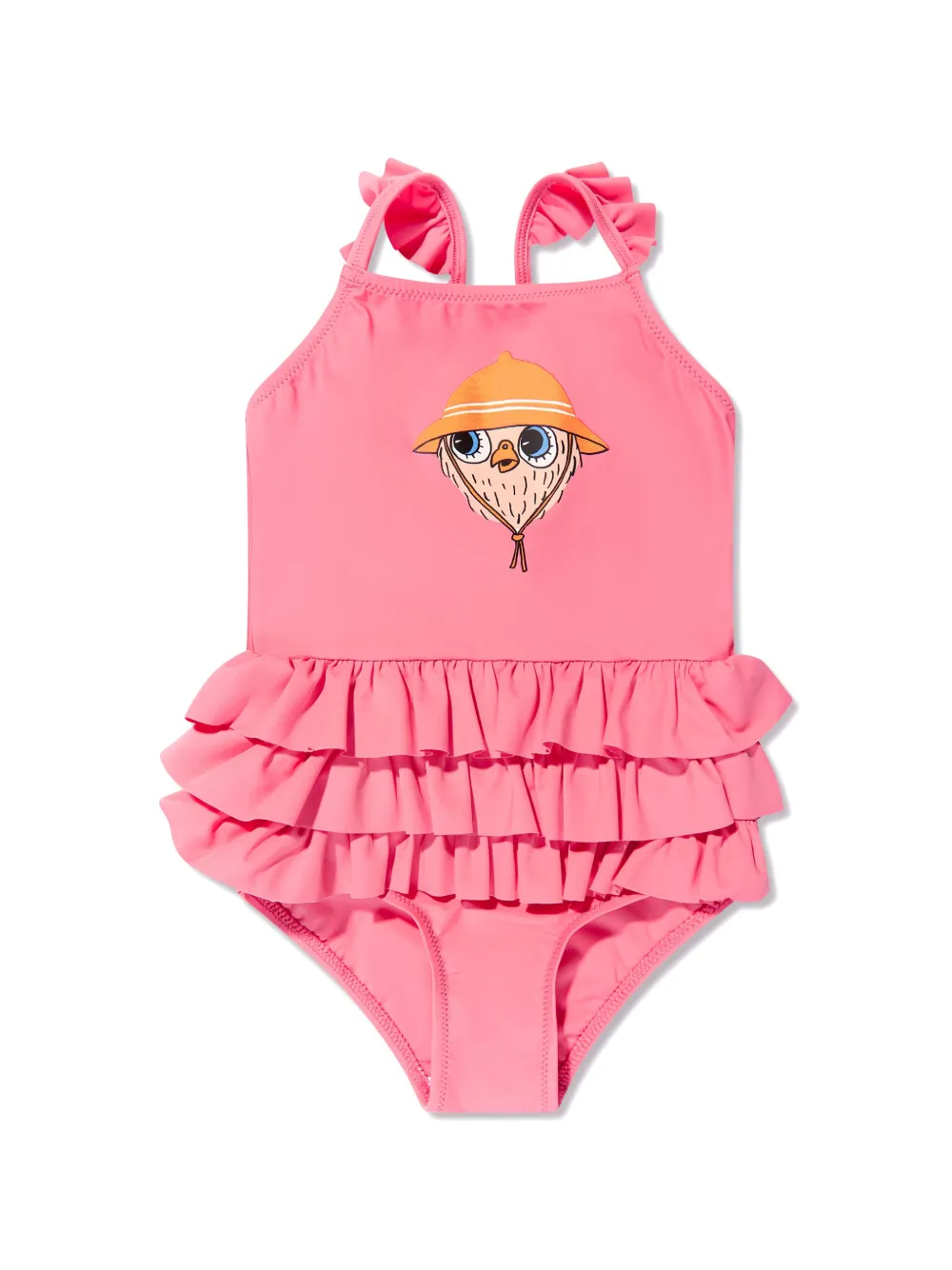 

Купальник с оборками Mini Rodini, розовый