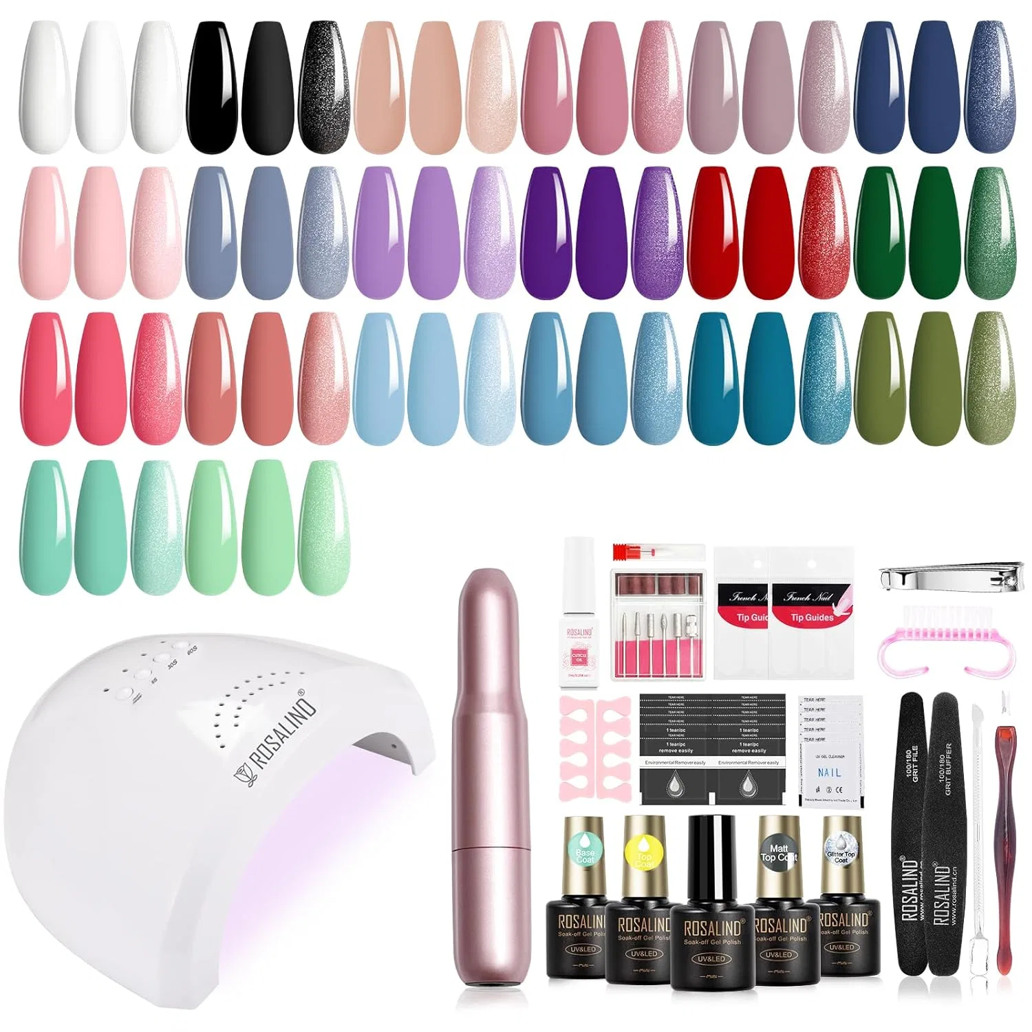 Набор гель-лаков с UV-лампой «UV Nail Polish Set» от ROSALIND Rosalind, 002