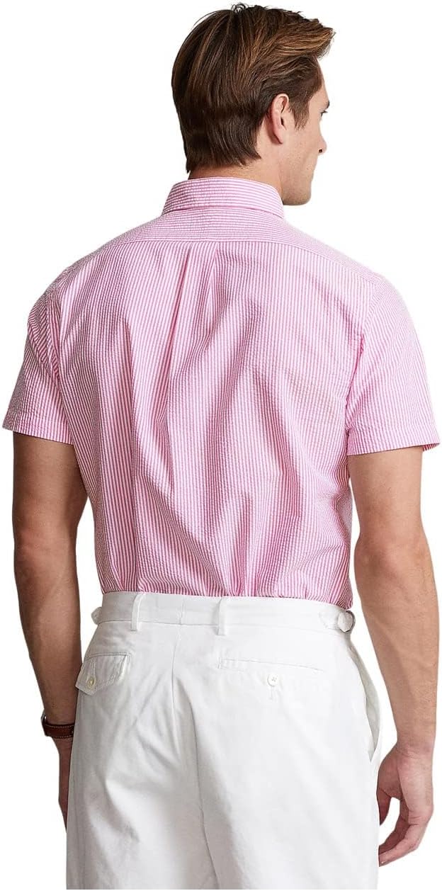 POLO RALPH LAUREN мужская рубашка Prepster Classic Fit из пике, 2604H Rose/White — фото 2