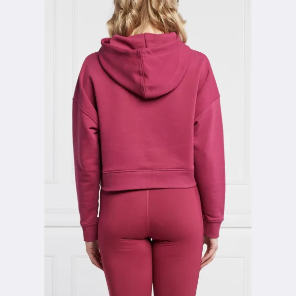 Укороченная толстовка с графическим рисунком Tommy Hilfiger, бургунди — фото 3