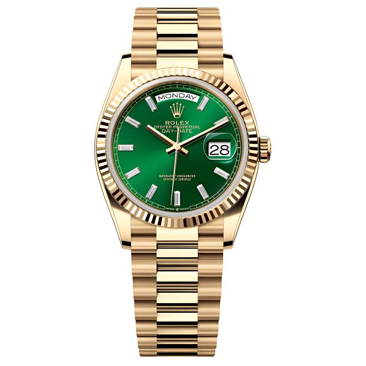 

ROLEX Часы женские механические с автоподзаводом, календарь, циферблат 36 мм Green