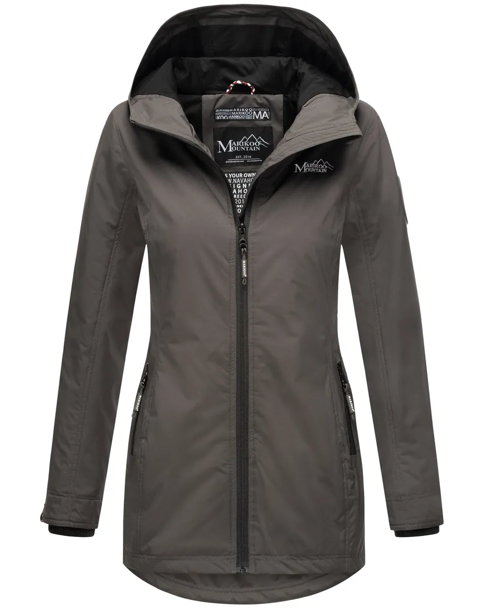 

Куртка Marikoo Outdoor "Honeyberry", спортивная переходная куртка с капюшоном, антрацит, Черный, Куртка Marikoo Outdoor "Honeyberry", спортивная переходная куртка с капюшоном, антрацит