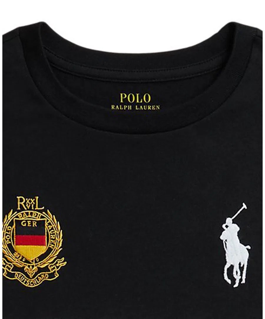 Детская футболка из немецкого хлопкового трикотажа, размер 8-20 Polo Ralph Lauren, черный — фото 3