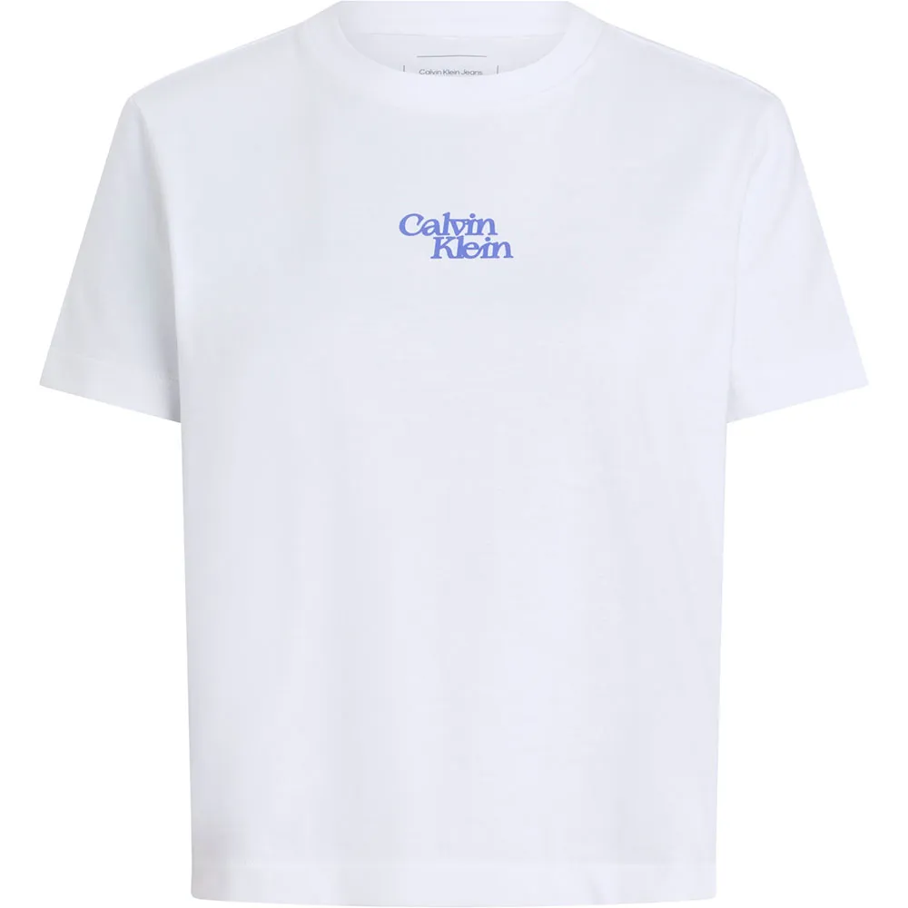 

Футболка с коротким рукавом Calvin Klein Jeans Flocked Logo, белый