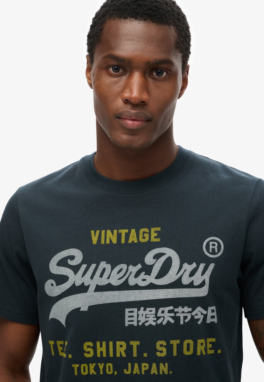Классическая футболка Superdry Shirt, морской синий — фото 3