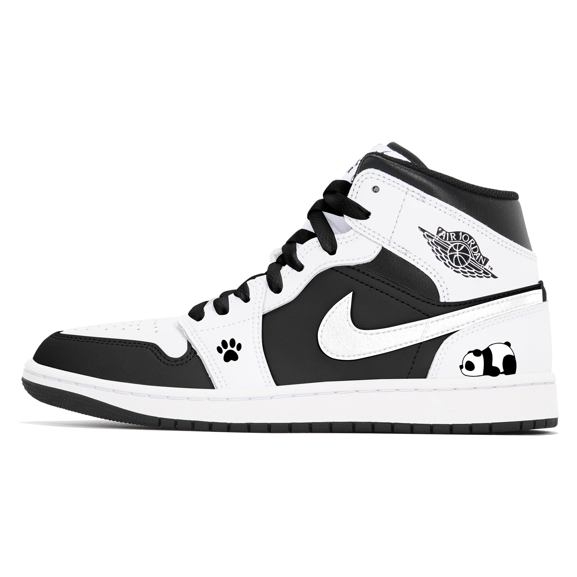 

Jordan Баскетбольные кроссовки Air 1 Durable с влагопоглощающим покрытием и высоким голенищем, мужские, черно-белые