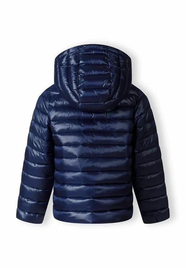 Блестящая стеганая легкая куртка с капюшоном Minoti, Dark Blue — фото 3