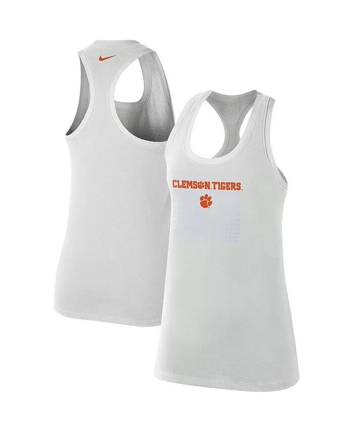 

Женская серая майка Clemson Tigers Game Time Nike
