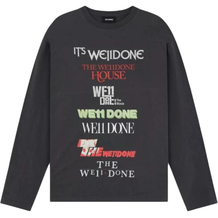 

Футболка с длинным рукавом Unisex Gray WE11DONE, серый