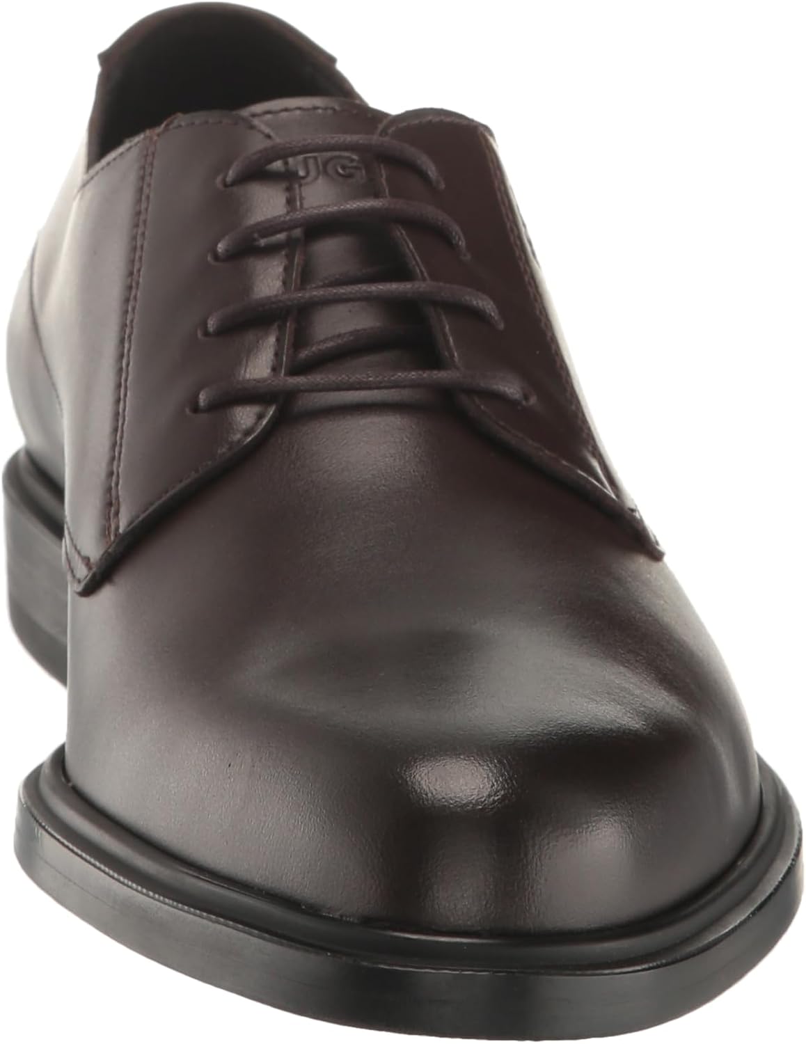 HUGO Мужские дерби Kerr из глянцевой кожи, Deep Brown — фото 2