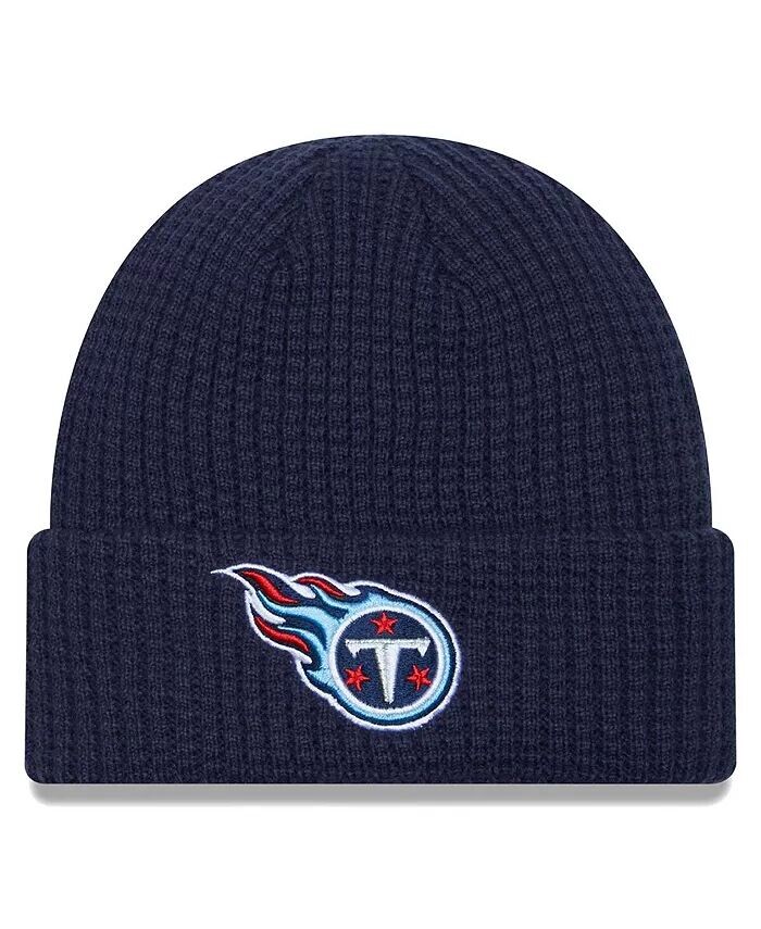 

Мужская темно-синяя вязаная шапка Tennessee Titans Prime с манжетами New Era