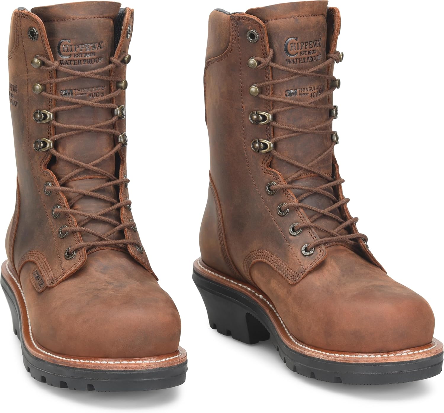 Мужские ботинки Chippewa Thunderstruck 9 400 г с теплоизоляцией, водонепроницаемые, с нано-композитным носком - коллекция Thunderstruck - прочные, стойкие к маслу и скольжению, Walnut — фото 3